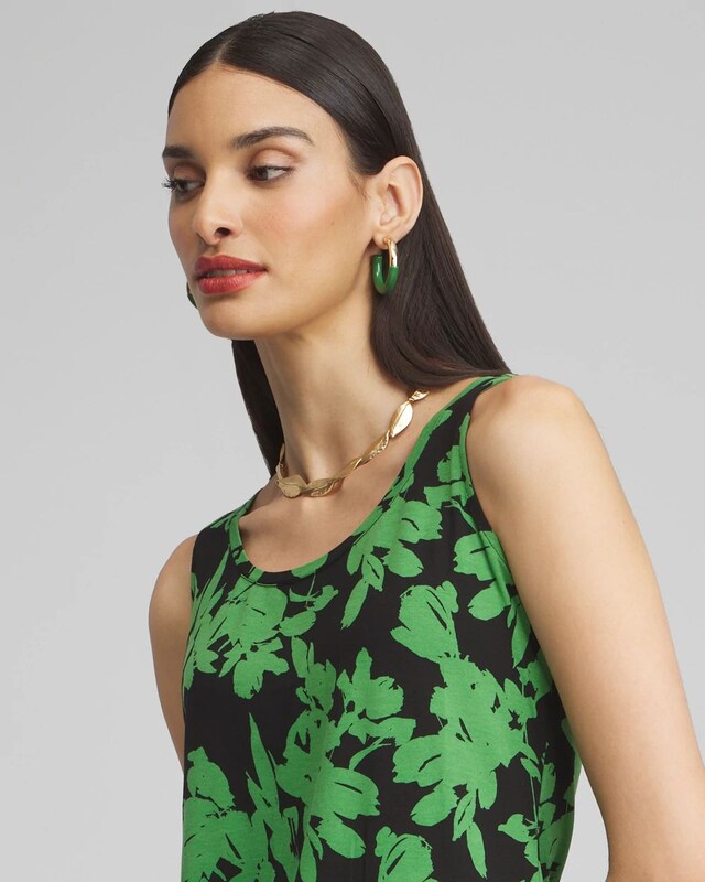 Touch of Cool Floral Polished Tank - image 4